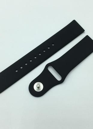 Ремешок силиконовый для смарт часов, ширина  20 мм, 22 мм. черный цвет. ремешок на gt3 / gt2e и на другие часы2 фото