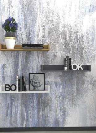 Комплект полок "софт" полки для книг на стену из дсп (100/220/600 мм)