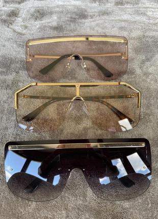 Новые очки солнцезащитные маска золотые очки солнцезащитные1 фото