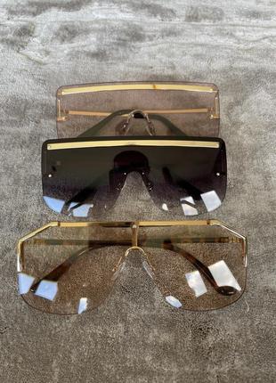Новые очки солнцезащитные маска золотые очки солнцезащитные4 фото