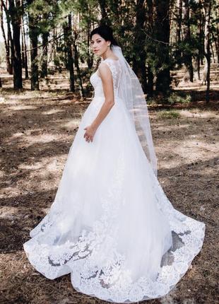 Шикарное свадебное платье 46-48 размер1 фото