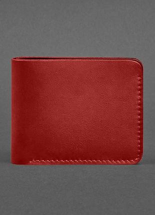 Шкіряне портмоне із затискачем червоне 4.41 фото