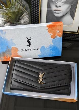 Кошелек в стиле yves saint laurent большой конверт беж и черный