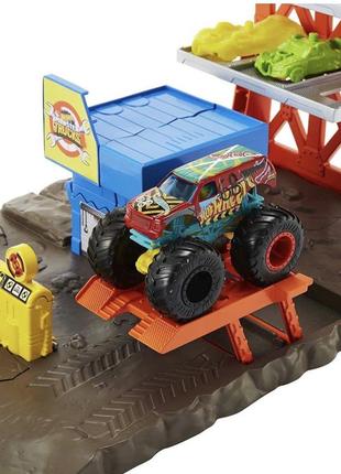 Hot wheels monster trucks blast station  трек хот вілс монстр трак пригоди на станції3 фото