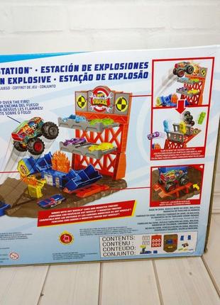 Hot wheels monster trucks blast station  трек хот вілс монстр трак пригоди на станції5 фото