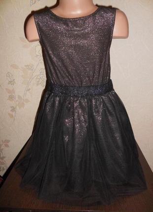 Блестящее платье *george* низ + фатин, 5-6 лет (110-116 см)