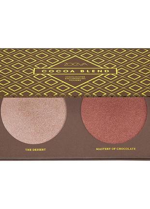 Палетка пудрових хайлайтерів zoeva cocoa blend highlighter