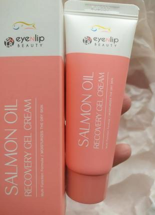 Крем-гель для обличчя eyenlip salmon oil recovery gel cream з лососевою олією і пептидами, 45 мл