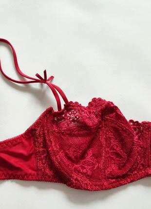 Бюстгальтер красный бордовый секси эротик эротический сексуальный кружевной ливчик лифчик8 фото