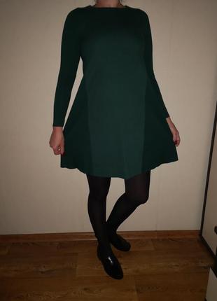 Темно-зеленое повседневное платье мини cos