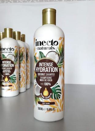 Coconut органічний зволожуючий кокосовий шампунь для волосся inecto англія 500мл