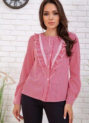 Женская ажурная блуза в полоску3 фото