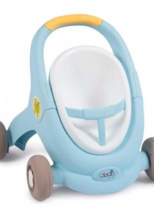 Ходунки-коляска для ляльок smoby minikiss blue2 фото