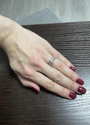 Срібні каблучки 925 з фіанітом 8