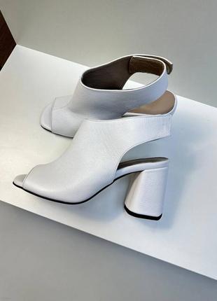 Эксклюзивные босоножки женские натуральная итальянская кожа и замша на каблуке