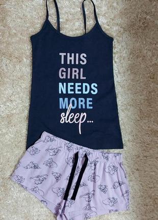 Піжама або костюм для дому primark, анг. 4-6 р. (евро 32-34 г.)