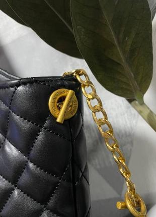 Черная сумка шоппер большая из эко кожи в стиле юсле сумка с кошельком в стиле ивселеран yves saint laurent юсл6 фото