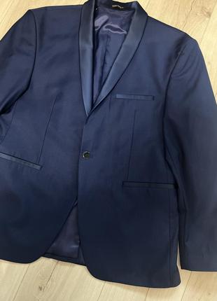 Класический мужской костюм. темно синий мужской костюм на праздник, выпускной, деловую встречу, свадьбу + галстук4 фото