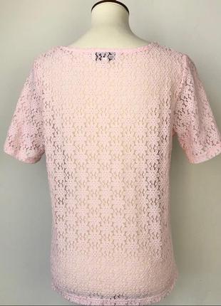 Нежно-розовый ажурный топ блуза2 фото