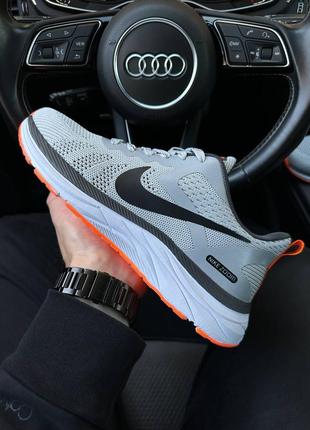 Мужские кроссовки nike air zoom gray white orange