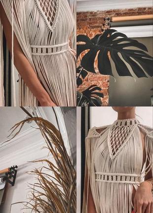 Платье, сарафан, туника макраме ручная работа