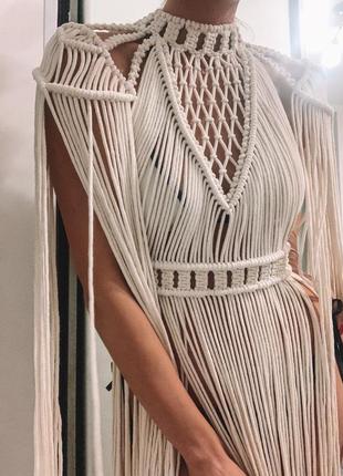 Платье, сарафан, туника макраме ручная работа