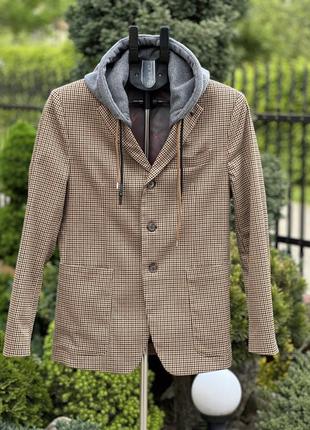 Bria cotton итальялия стильный пиджак блейзер кэжуал клетка m2 фото