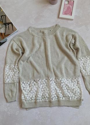Шикарний светр з мернживними вставками1 фото