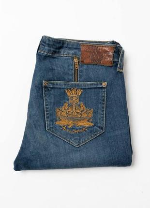Vintage vivienne westwood x lee skinny zip denim jeans trousers
