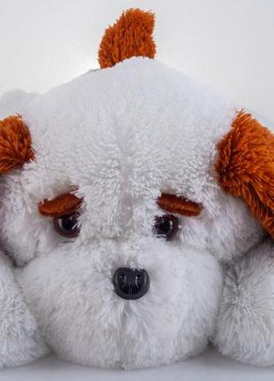 Плюшева собака аліна тузик 65 см білий2 фото