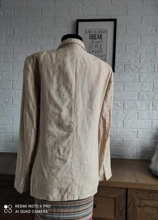 Жакет пиджак блейзер max mara люкс бренд 🔥 льон 💯 смужка шовк,m, 383 фото