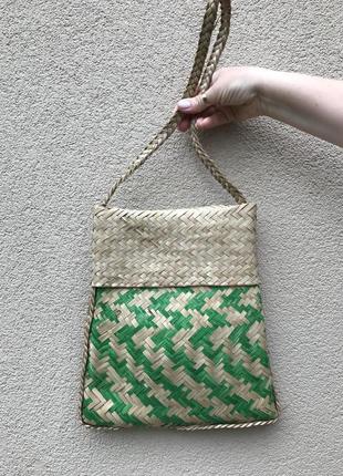 Соломенная,плетёная сумка ручной работы,эксклюзив,на одно плечо,этно,бохо стиль9 фото