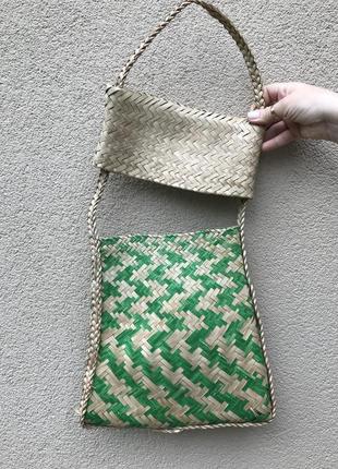 Соломенная,плетёная сумка ручной работы,эксклюзив,на одно плечо,этно,бохо стиль10 фото