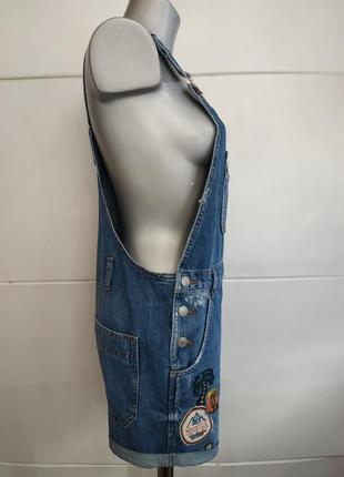 Стильний джинсовий комбінезон topshop з шортами2 фото