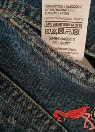 Стильный джинсовый комбинезон topshop с шортами5 фото
