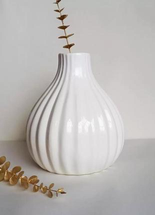 Декоративна велика керамічна ваза інжир, подарунок жінці1 фото