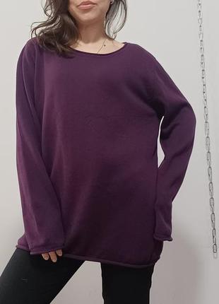Хлопковый джемпер фиолетового цвета dw-shop , 40/429 фото