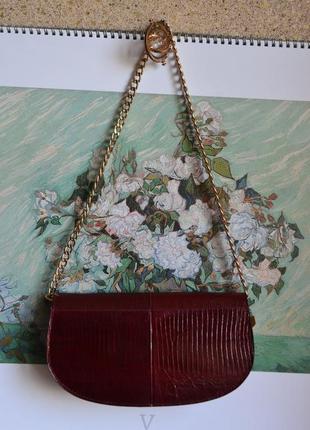 Кожаная красивая сумка винтаж. италия.10 фото