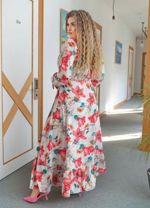 Супер стильное длинное платье с модным принтом3 фото