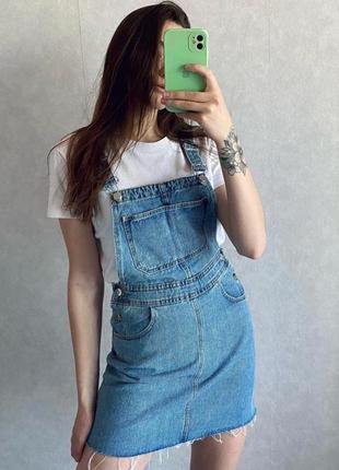 Джинсовый сарафан zara
