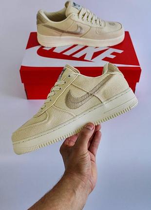 Кросівки nike air force 1 low stussy fossil