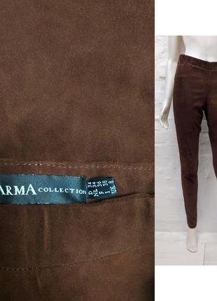 Arma collection оригинальные брюки из кожи наппа замш стрейч5 фото