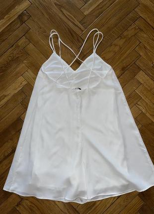 Белое мини платье шифоновое комбинезон мини5 фото