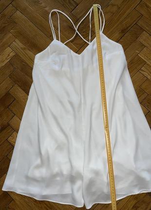 Белое мини платье шифоновое комбинезон мини3 фото