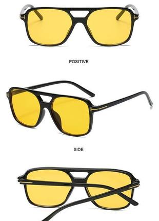 Окуляри очки uv400 іміджеві жовті "том форд" стильні модні нові