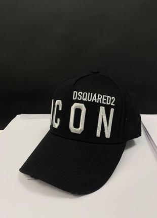 Чорна бейсболка icon dsquared2 з логотипом оригінал