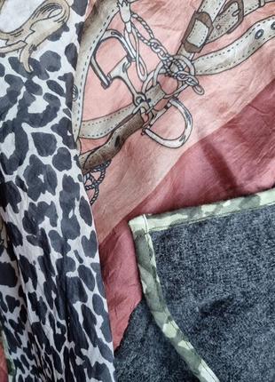 Большой стильный серый брендовый шелковый шерстяной леопардовый палантин платок платок шарф модная шаль цепи рlomo-o-рlata barbiecore