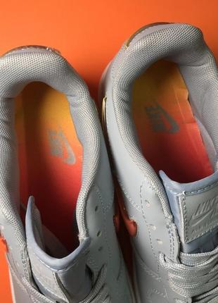 🍒новинка🍒 жіночі шкіряні кросівки \кеди найк nike air force 1 low grey orange8 фото