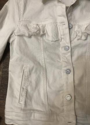 Джинсовый пиджак, белый, бренд coton (турция), 42-464 фото