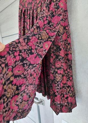 Шикарная винтажная юбка миди в складку( размер 38-40)4 фото